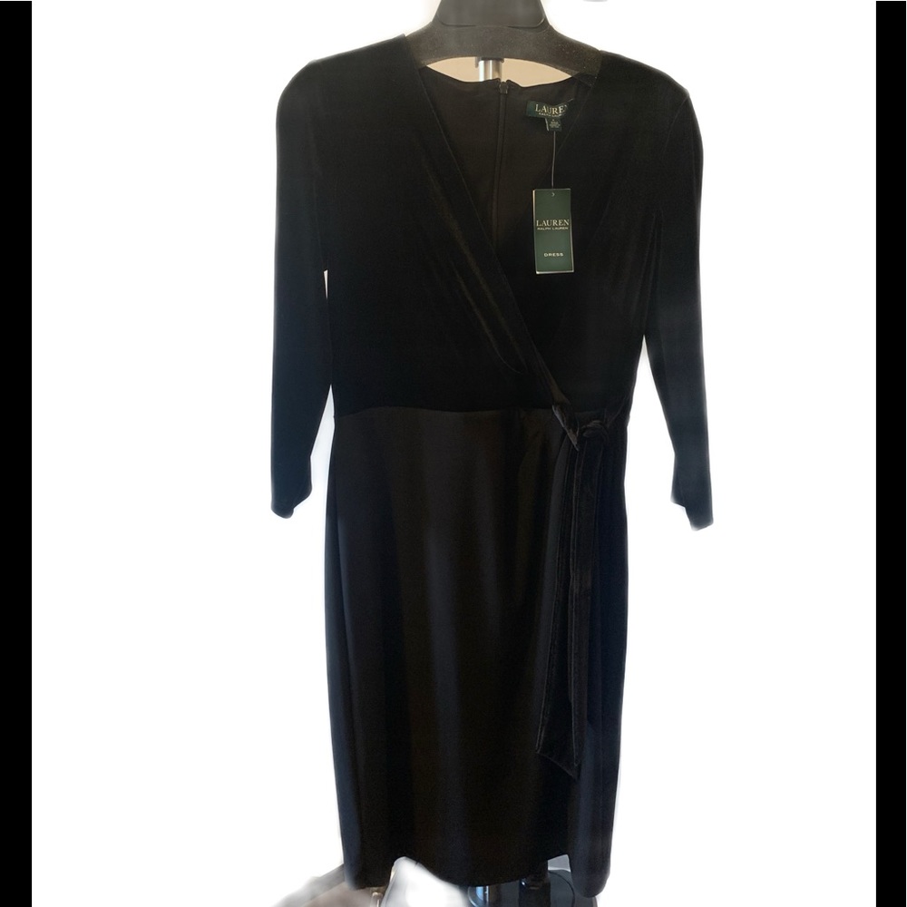 Long sleeve LAUREN by Ralph Lauren Black wrap dress 4